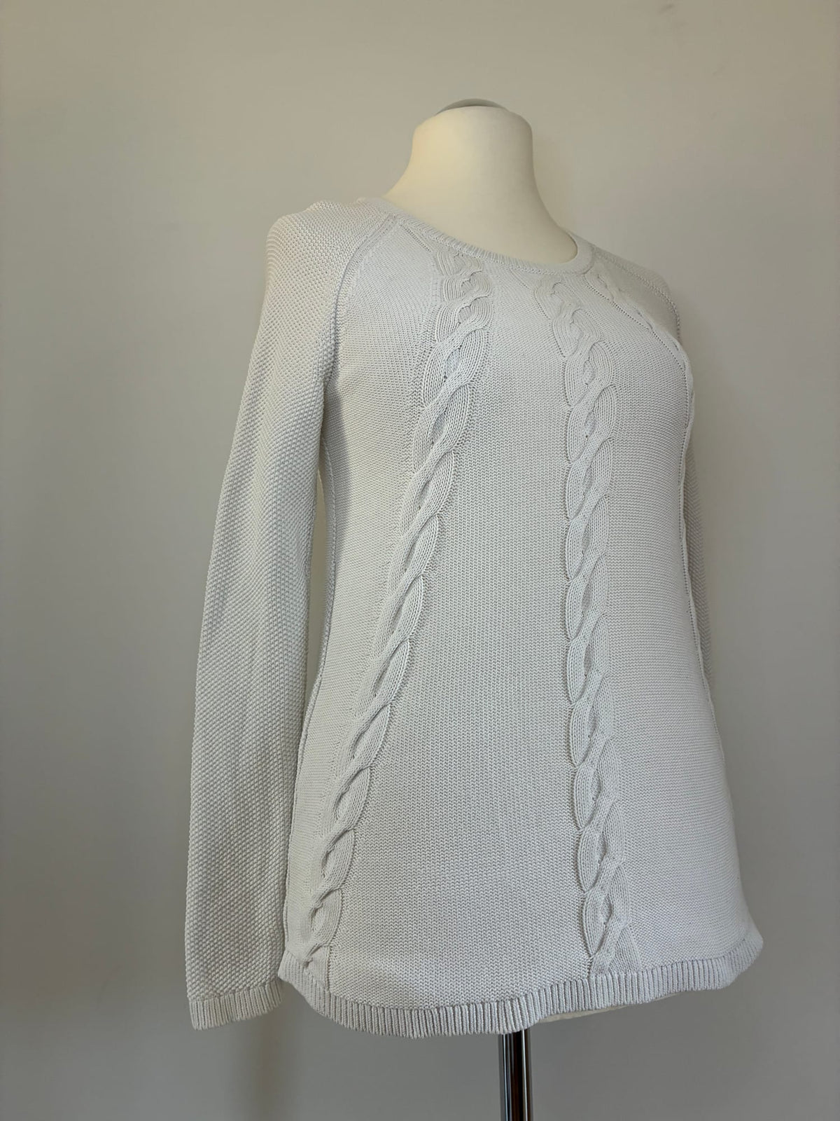 Tommy Hilfiger Pullover, Größe XS, Hellgrau, Seitenansicht