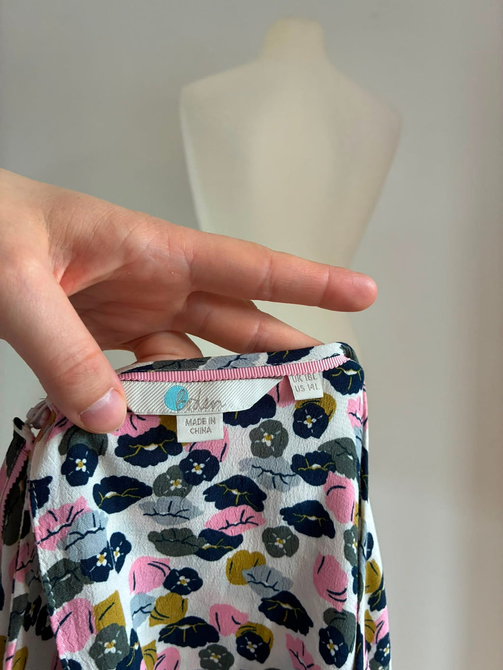 Boden Kleid, Größe 38L, Weiss, Bunt, Weitere Ansicht 4