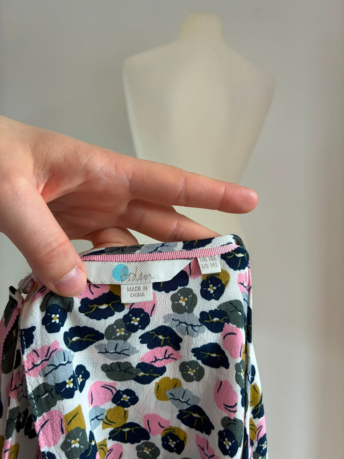 Boden Kleid, Größe 38L, Weiss, Bunt, Weitere Ansicht 4
