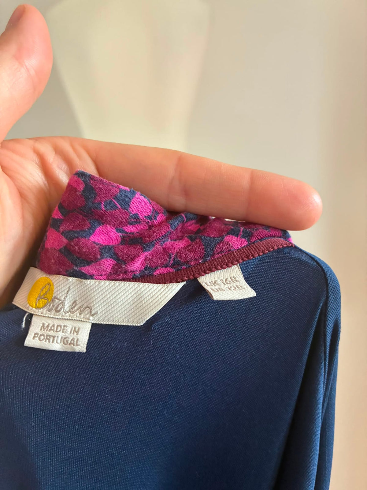 Boden Midikleid, Größe DE 42R, Blau, Rosa, Weitere Ansicht 4