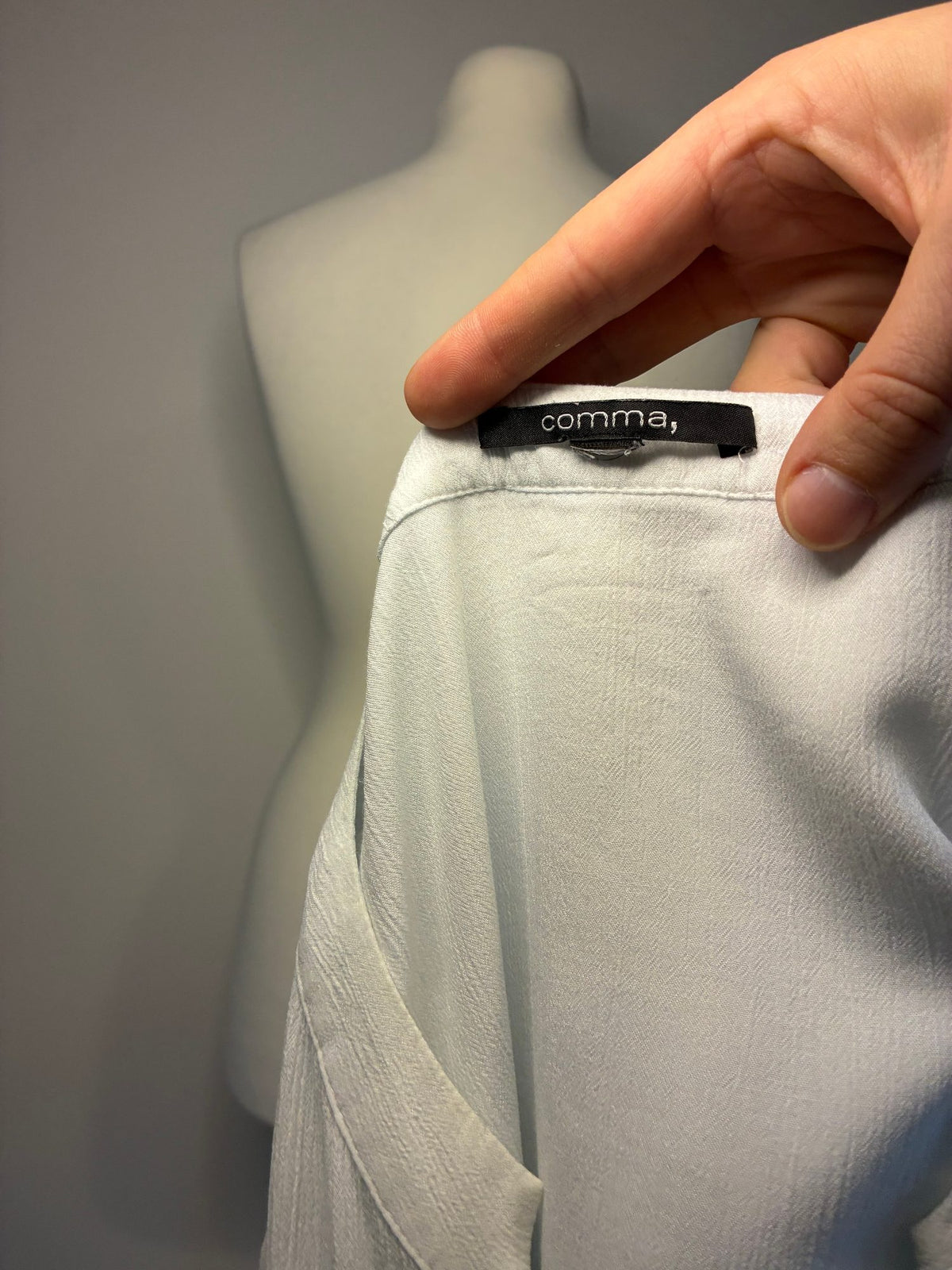 comma Bluse, Größe 44, Weiß, Markenetikett