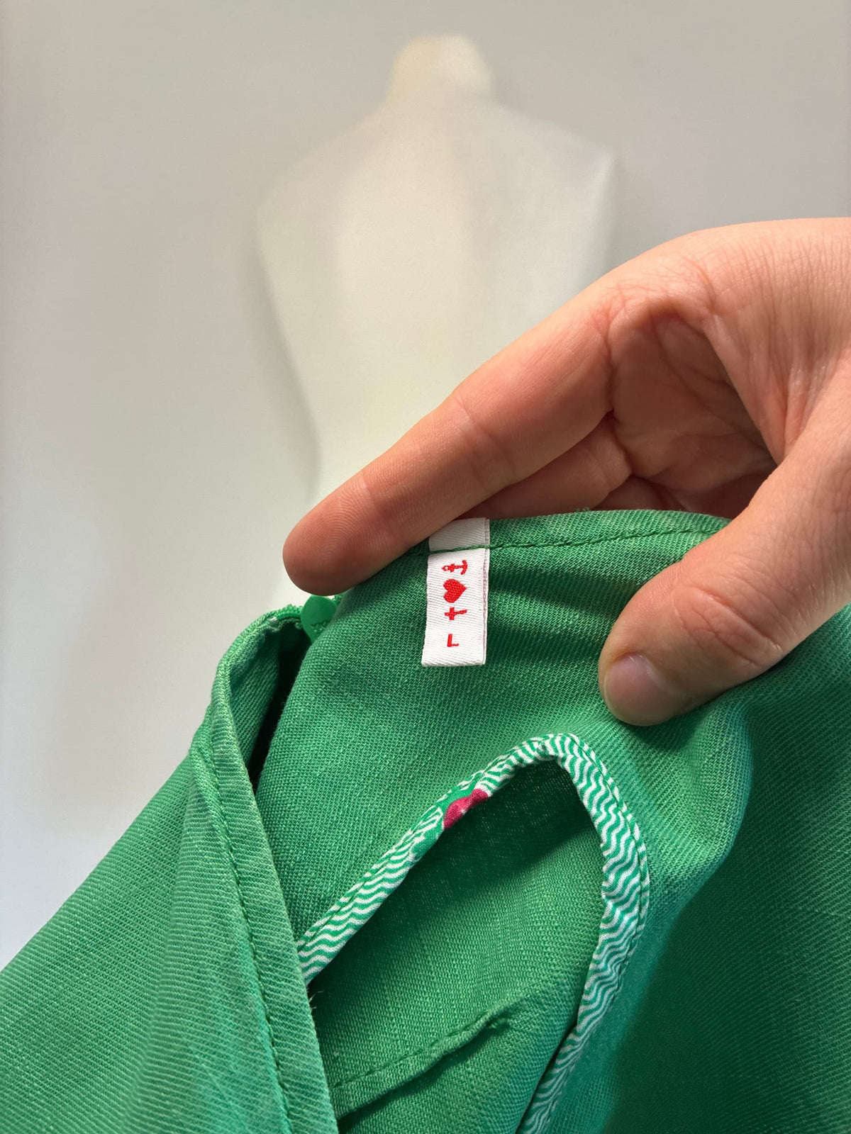 Kleid, Größe L, Grün, Größenetikett