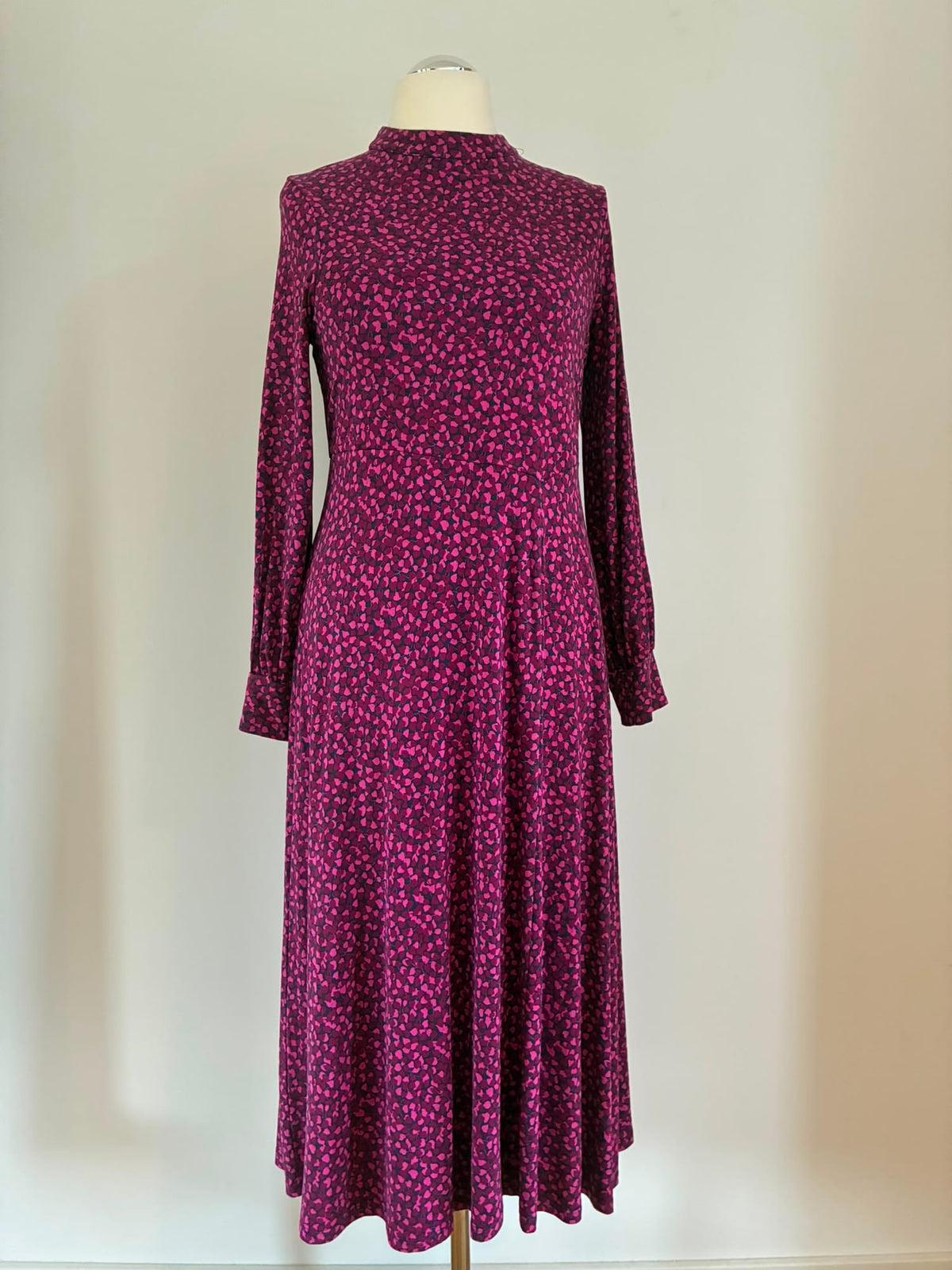 Boden Midikleid, Größe DE 42R, Blau, Rosa, Vorderansicht