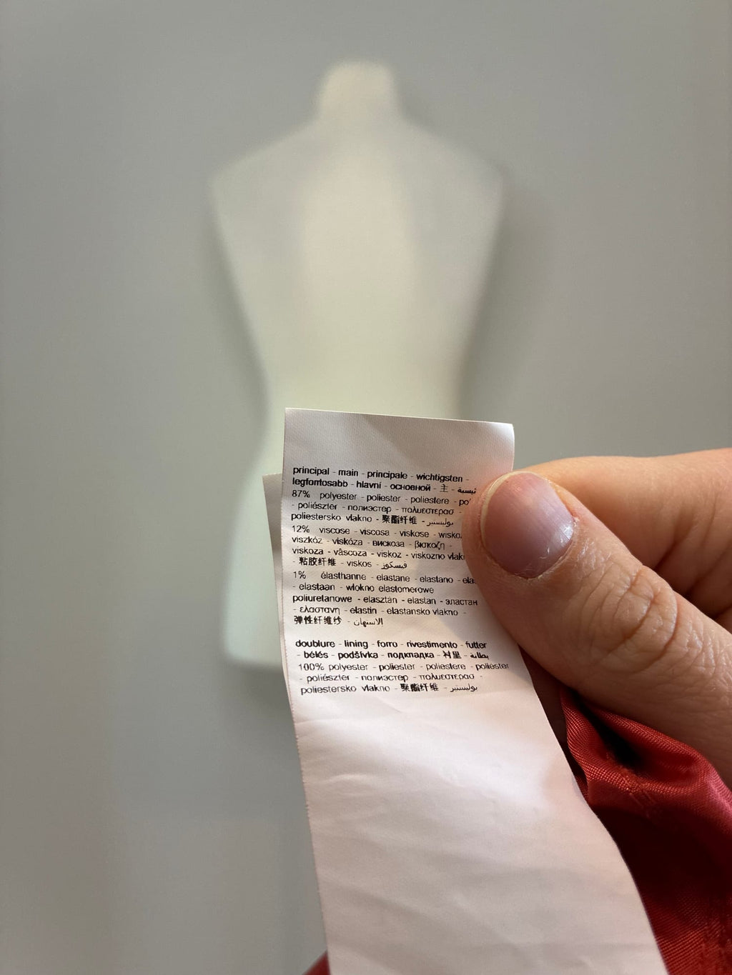 Promod Kurzmantel, Größe 38, Rostrot, Materialetikett