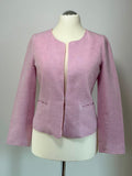 1.2.3 Paris Blazer in Zartrosa mit strukturierter Oberfläche, Vorderansicht