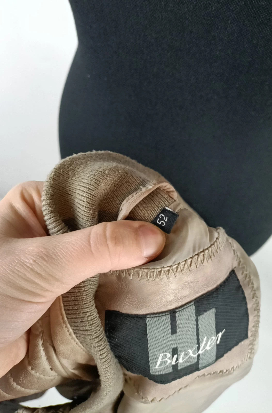 Lässige Lederjacke in braun