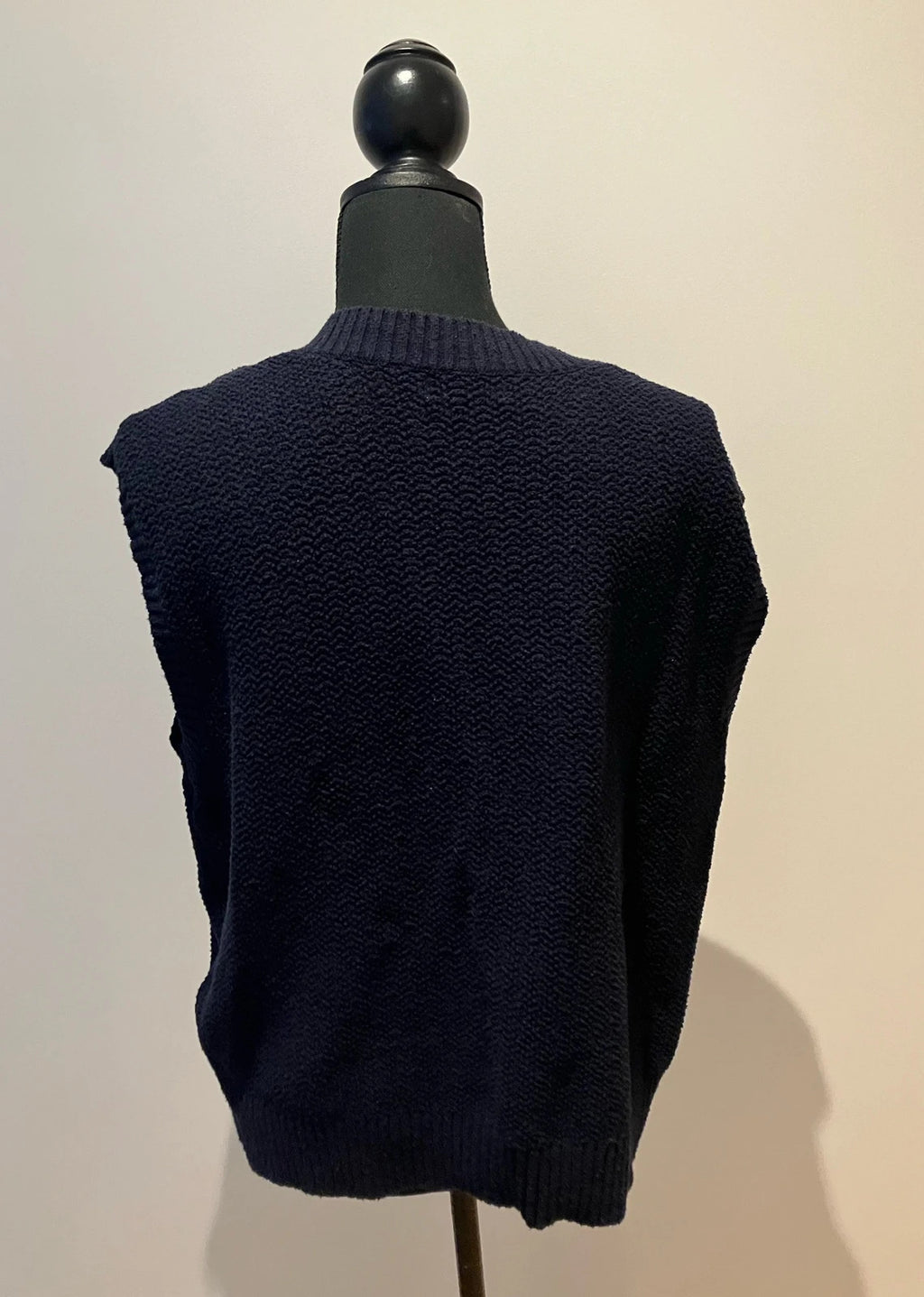 Strickweste in blauer Baumwolle