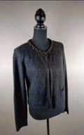 Bouclé-Cardigan mit Perlen – Second-Hand bei Schickisch