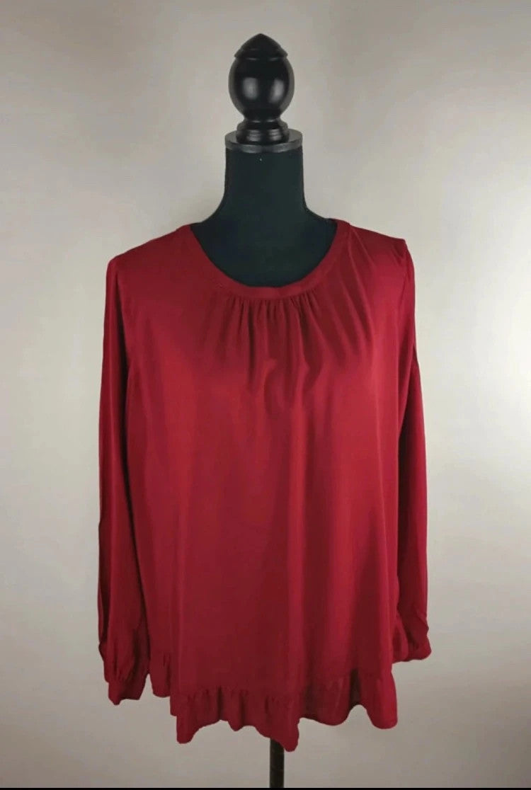 Bluse in Bordeauxrot – Second-Hand bei Schickisch