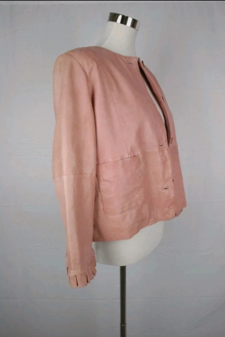 Exklusive Vintage-Lederjacke aus 100 % Lammleder