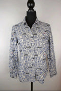 Bluse mit Stadtplan-Muster – Second-Hand bei Schickisch