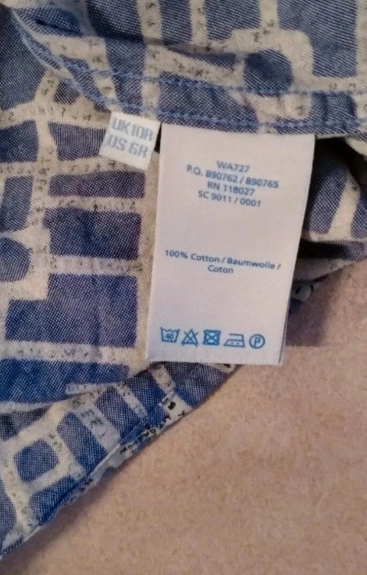 Designerbluse mit Stadtplan-Muster