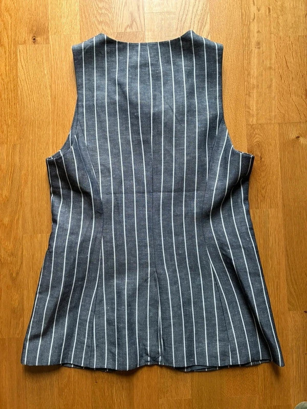 Tolles Leinenset aus wide leg Hose und Weste