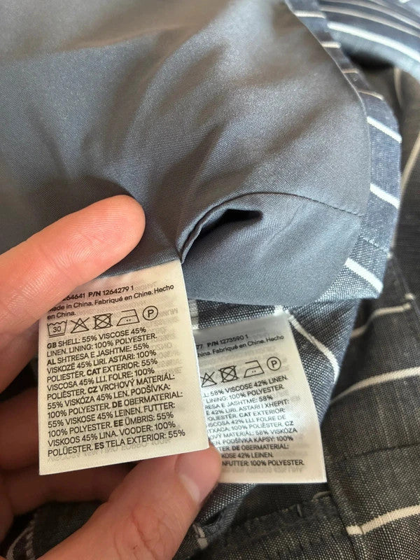 Leinenset aus wide leg Hose und Weste – Second-Hand bei Schickisch