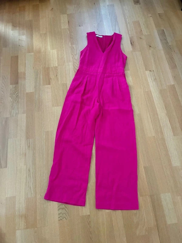 Leinen Overall in Fuchsia – Second-Hand bei Schickisch