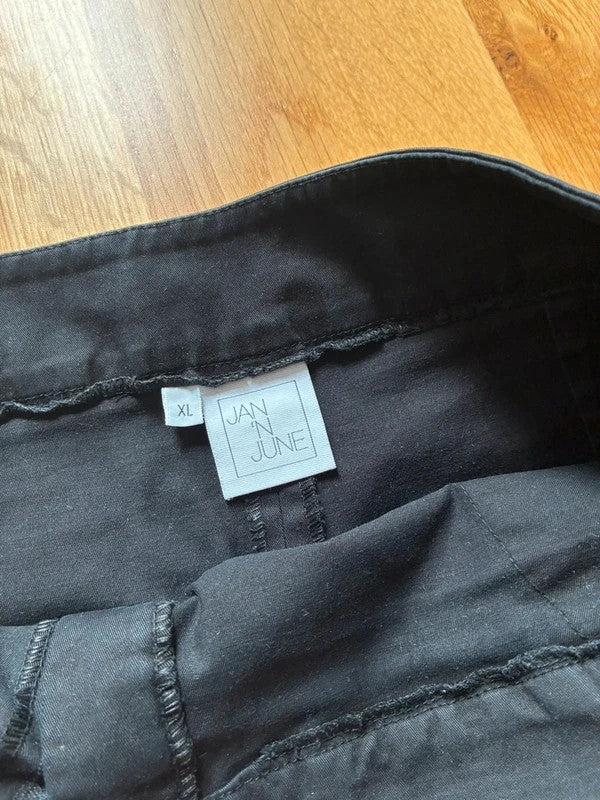 Edle wide Leg Culotte in schwarz