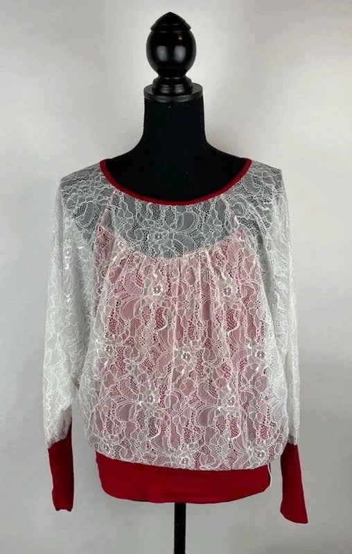 Blutsgeschwister Spitzen-Shirt – Second-Hand bei Schickisch