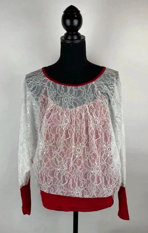 Blutsgeschwister Spitzen-Shirt – Second-Hand bei Schickisch