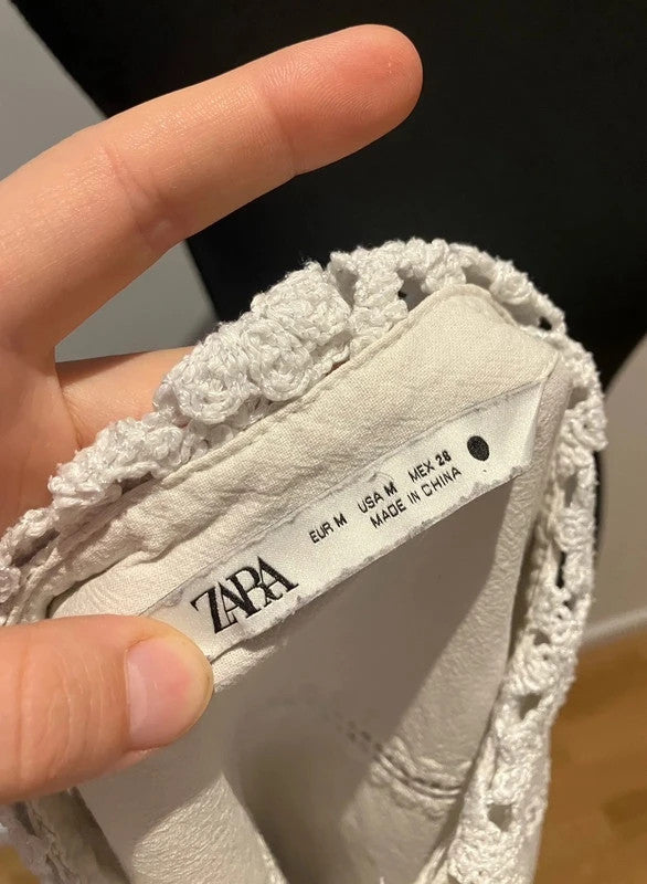 Elegante ZARA Bluse mit Spitzen-Details