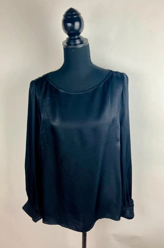 Glänzende Bluse in schwarz