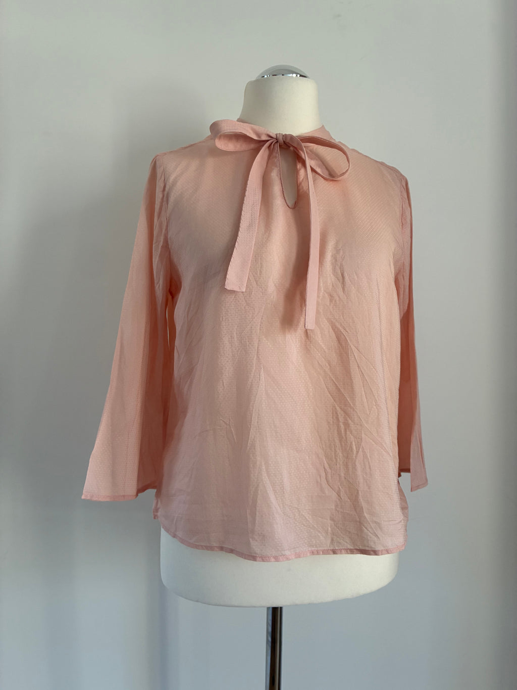 Gold Case Bluse Größe 44 in Rosé mit feinem Muster – neu mit Etikett