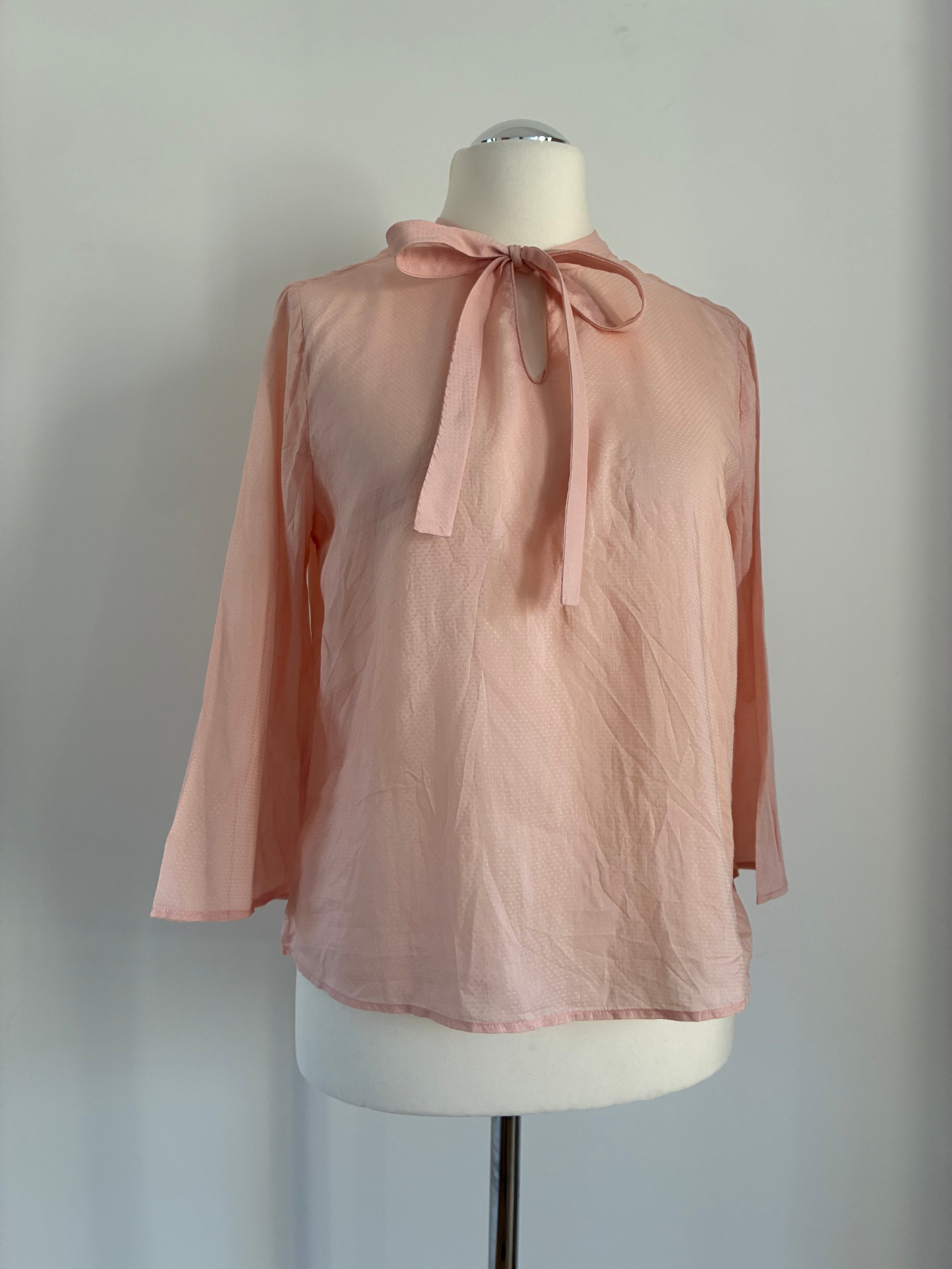 Gold Case Bluse Größe 44 in Rosé mit feinem Muster – neu mit Etikett