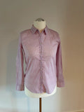 United Colors of Benetton Bluse in Pink-Weiß, Vorderansicht