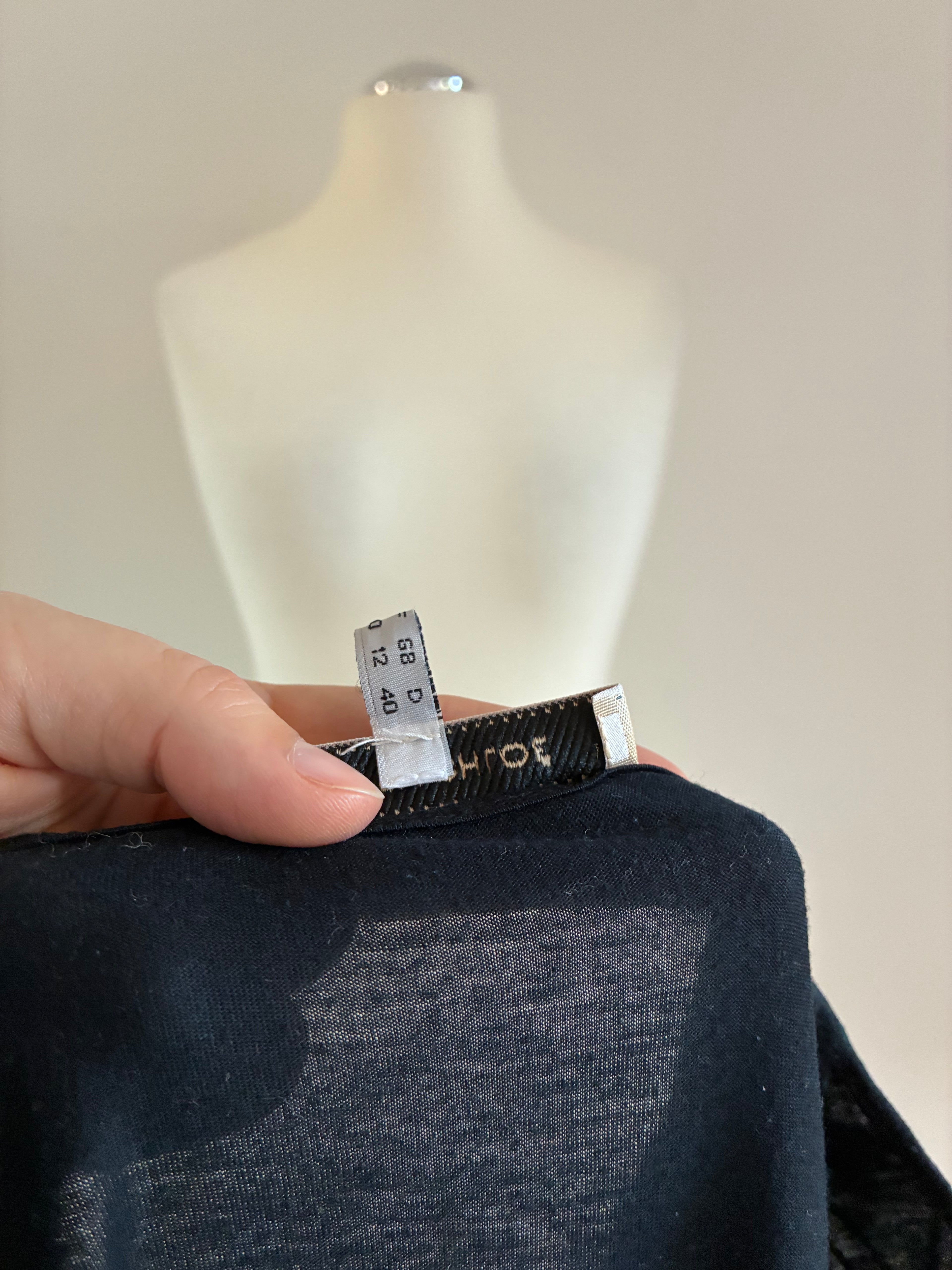See By Chloé Bluse Größe M 38 in Schwarz mit Rüschen und ¾-Ärmeln