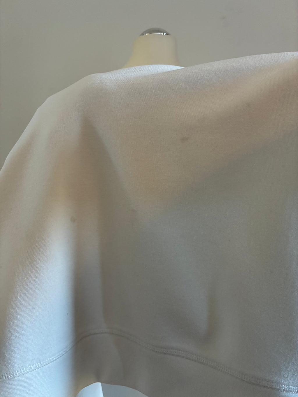 Zero Oversize-Hoodie in Cremeweiß mit Kapuze – Größe XXL / 44