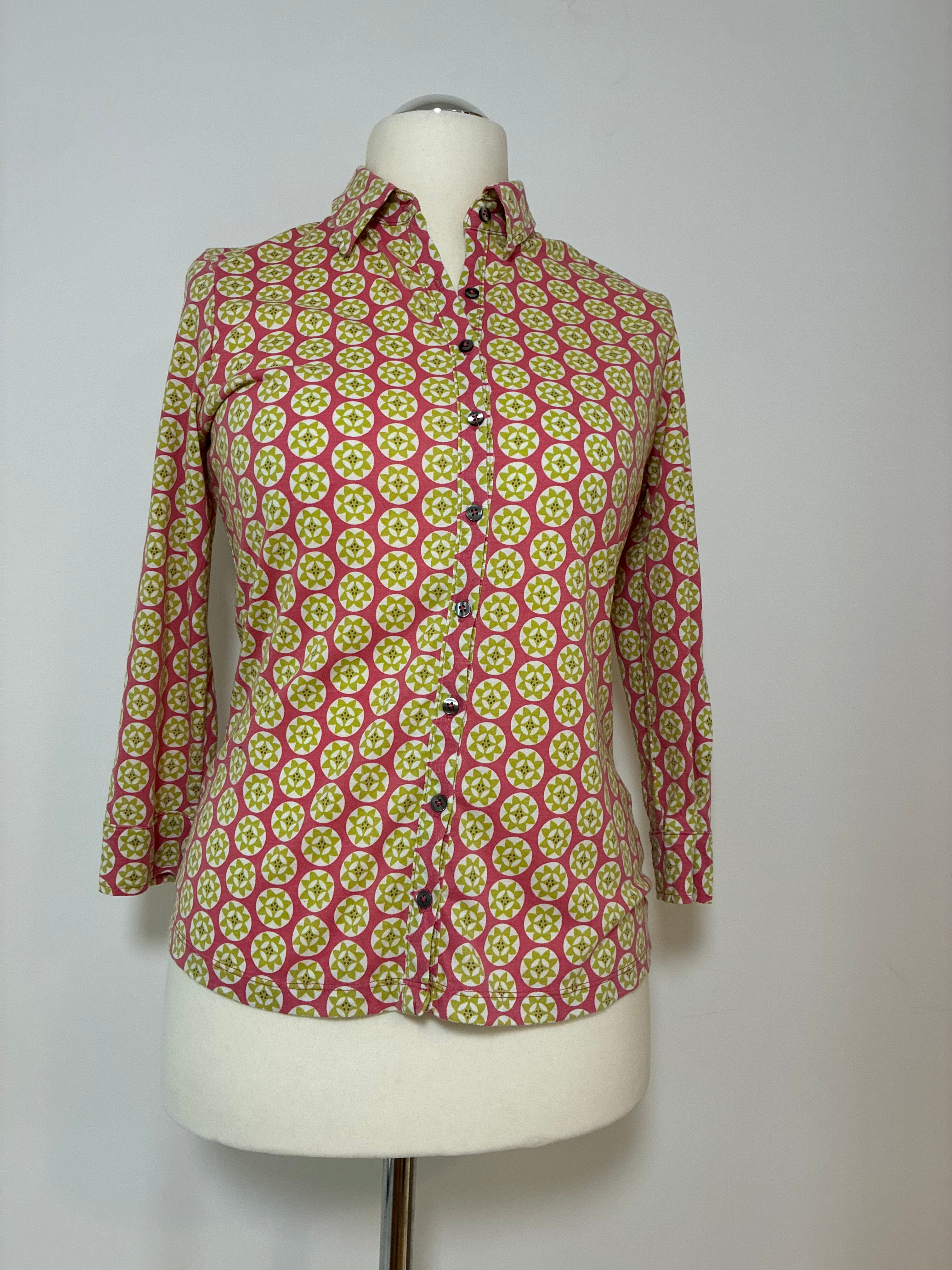 Boden Bluse mit farbenfrohem Muster – Größe M / 38
