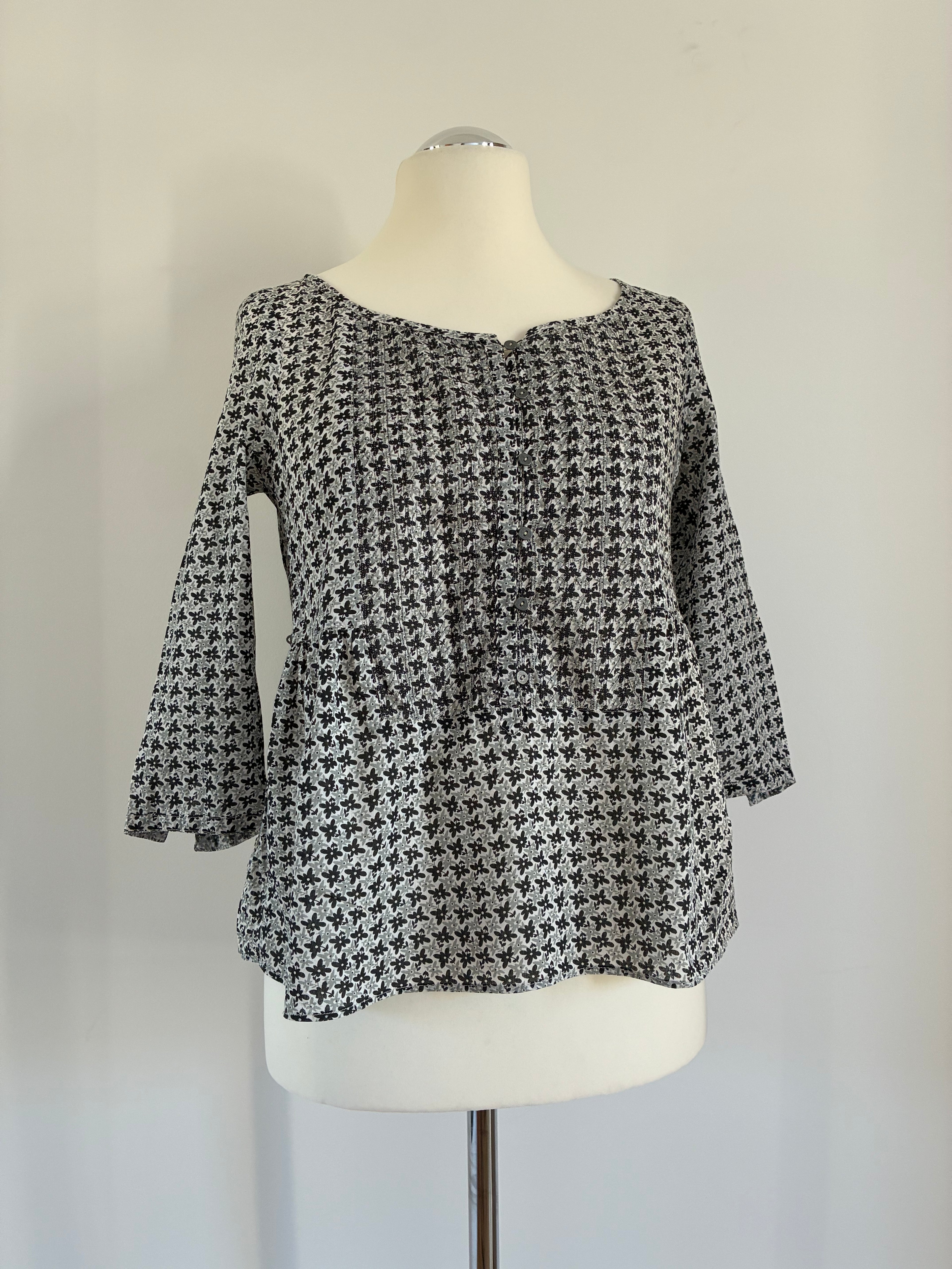 Noa Noa Bluse mit Blumenmuster im Vintage-Look – Größe S / 36