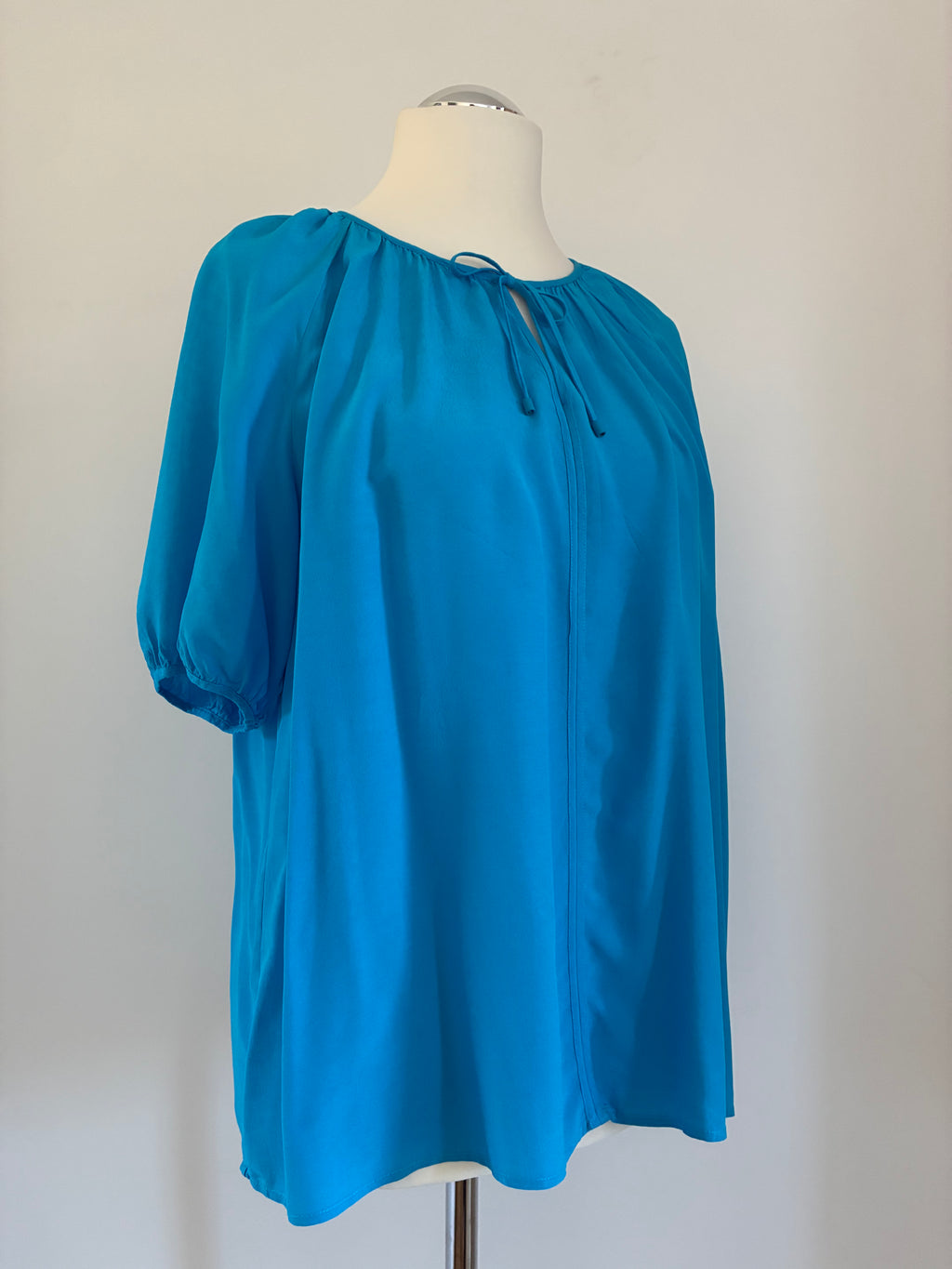 comma Shirt Größe 44 in Petrol mit lockerem Schnitt