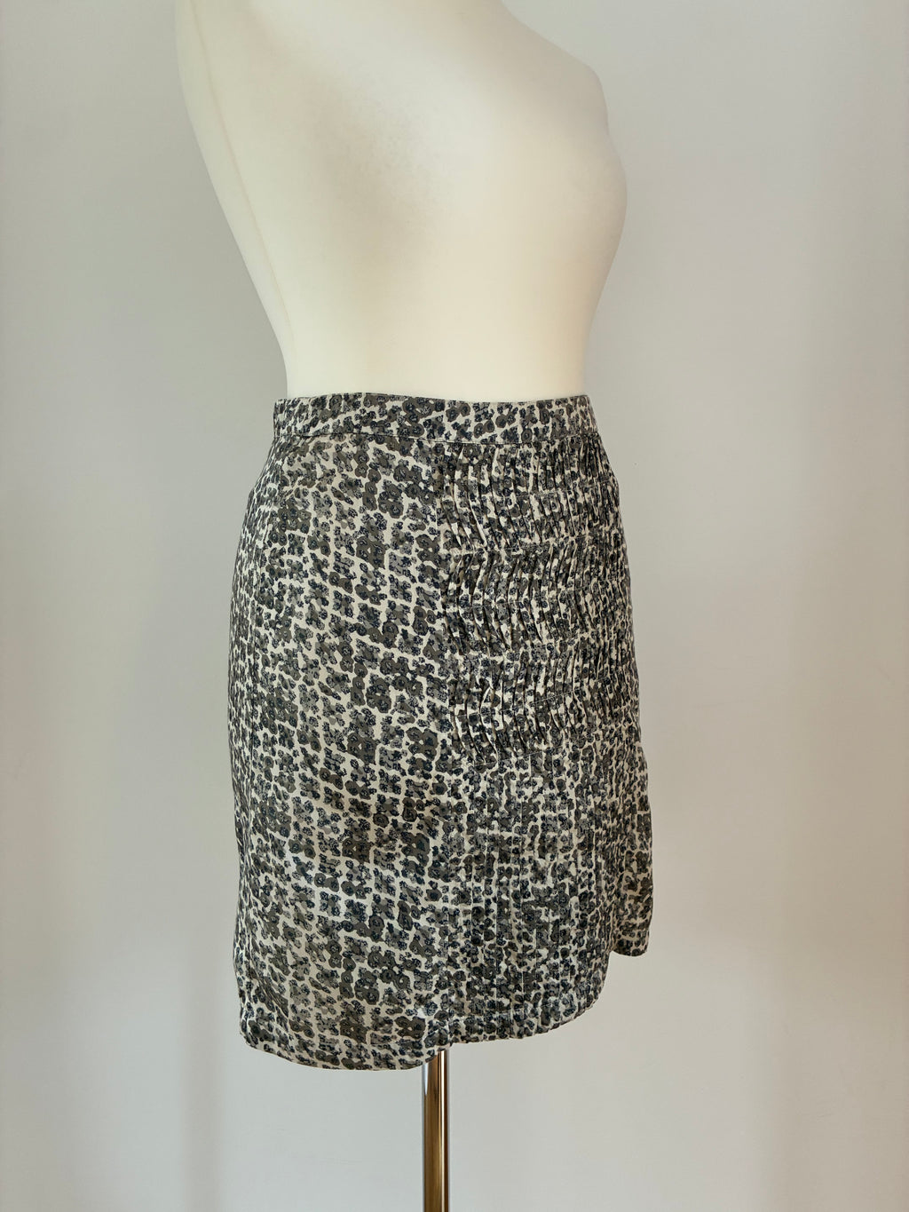 Noa Noa Sommerrock Größe S 36 in Schwarz-Creme aus Naturmaterialien