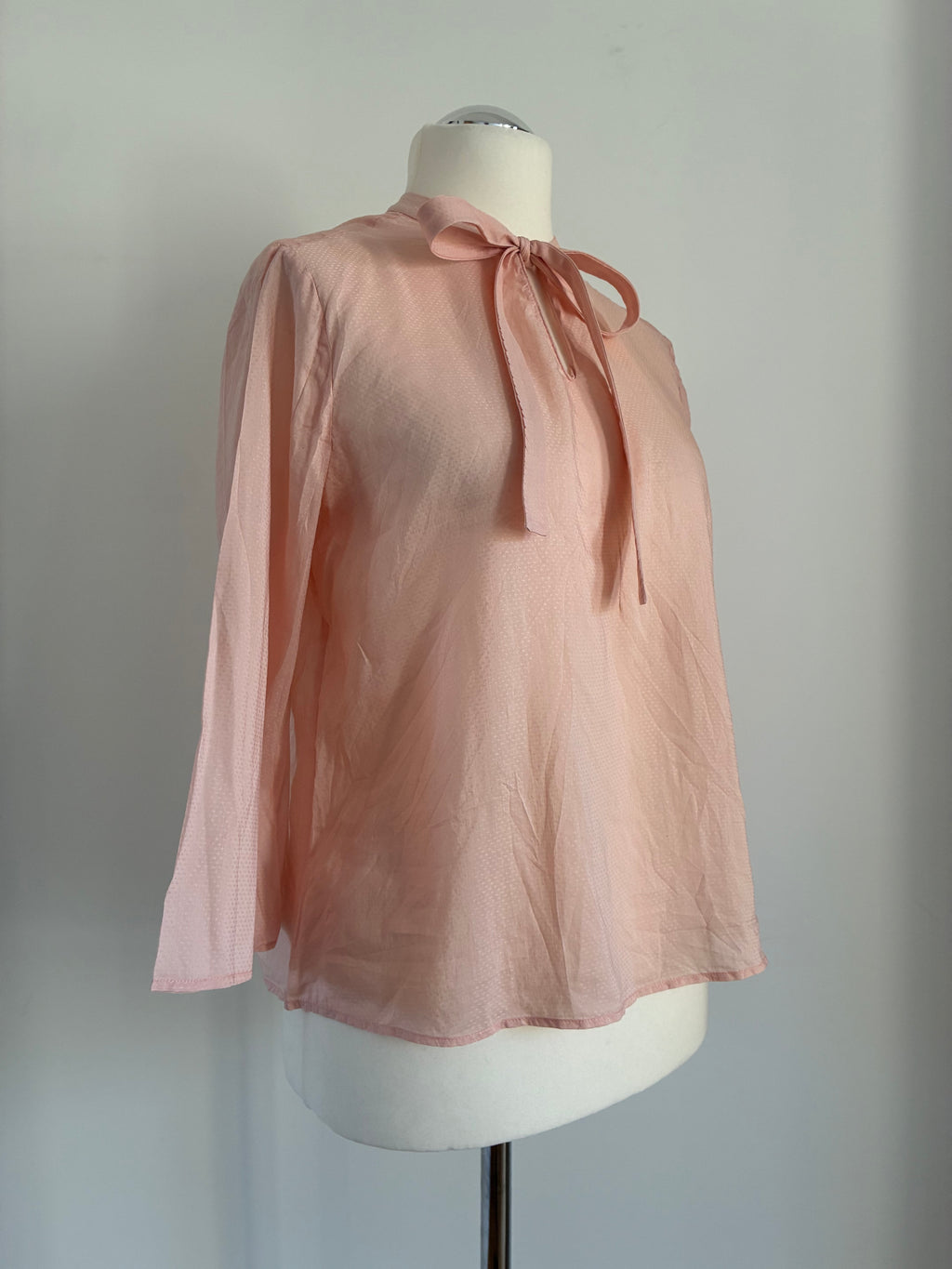 Gold Case Bluse Größe 44 in Rosé mit feinem Muster – neu mit Etikett