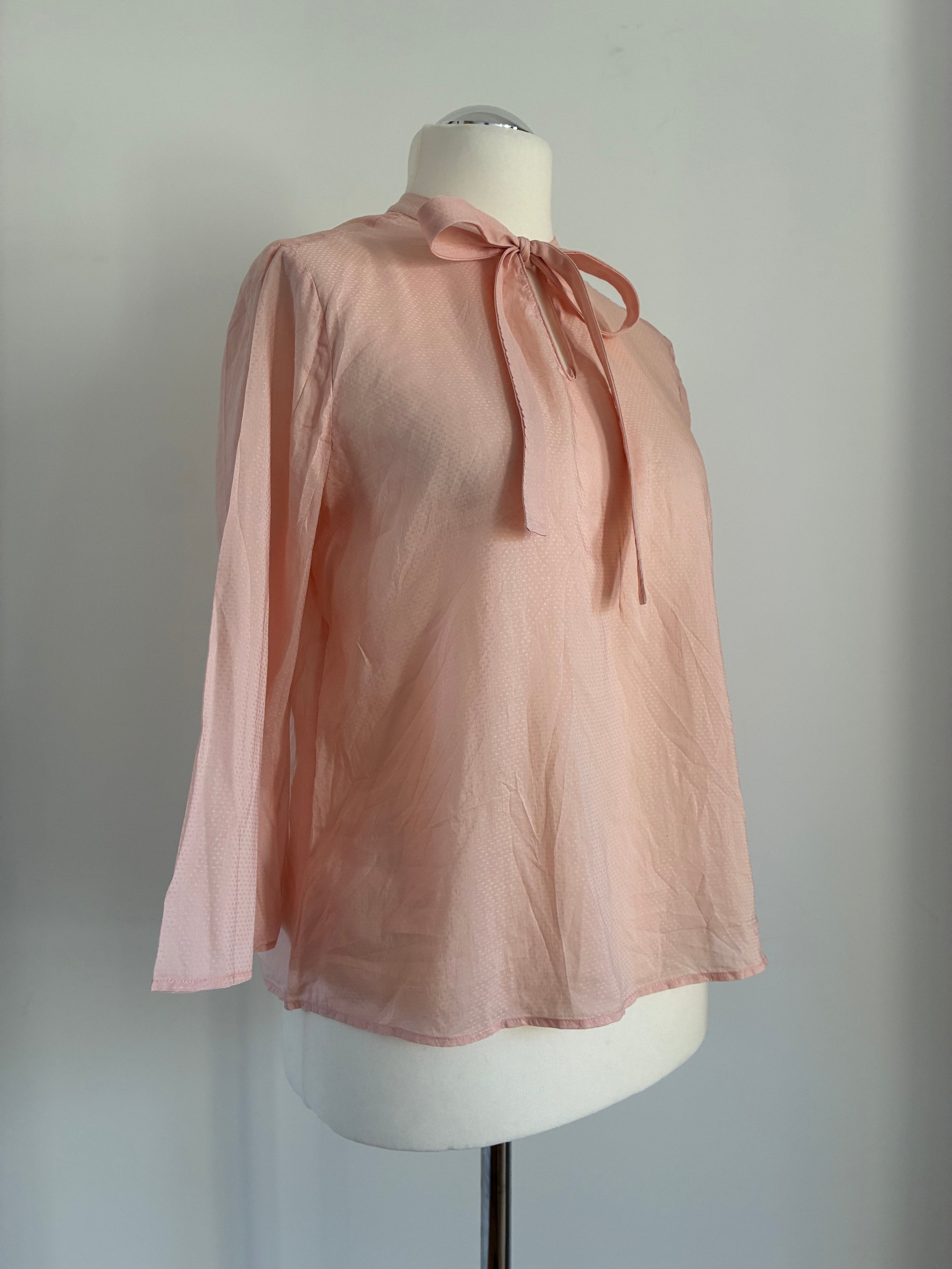 Gold Case Bluse Größe 44 in Rosé mit feinem Muster – neu mit Etikett