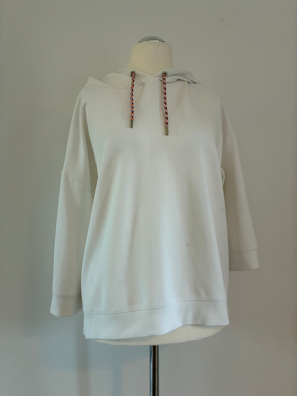 Zero Oversize-Hoodie in Cremeweiß mit Kapuze – Größe XXL / 44