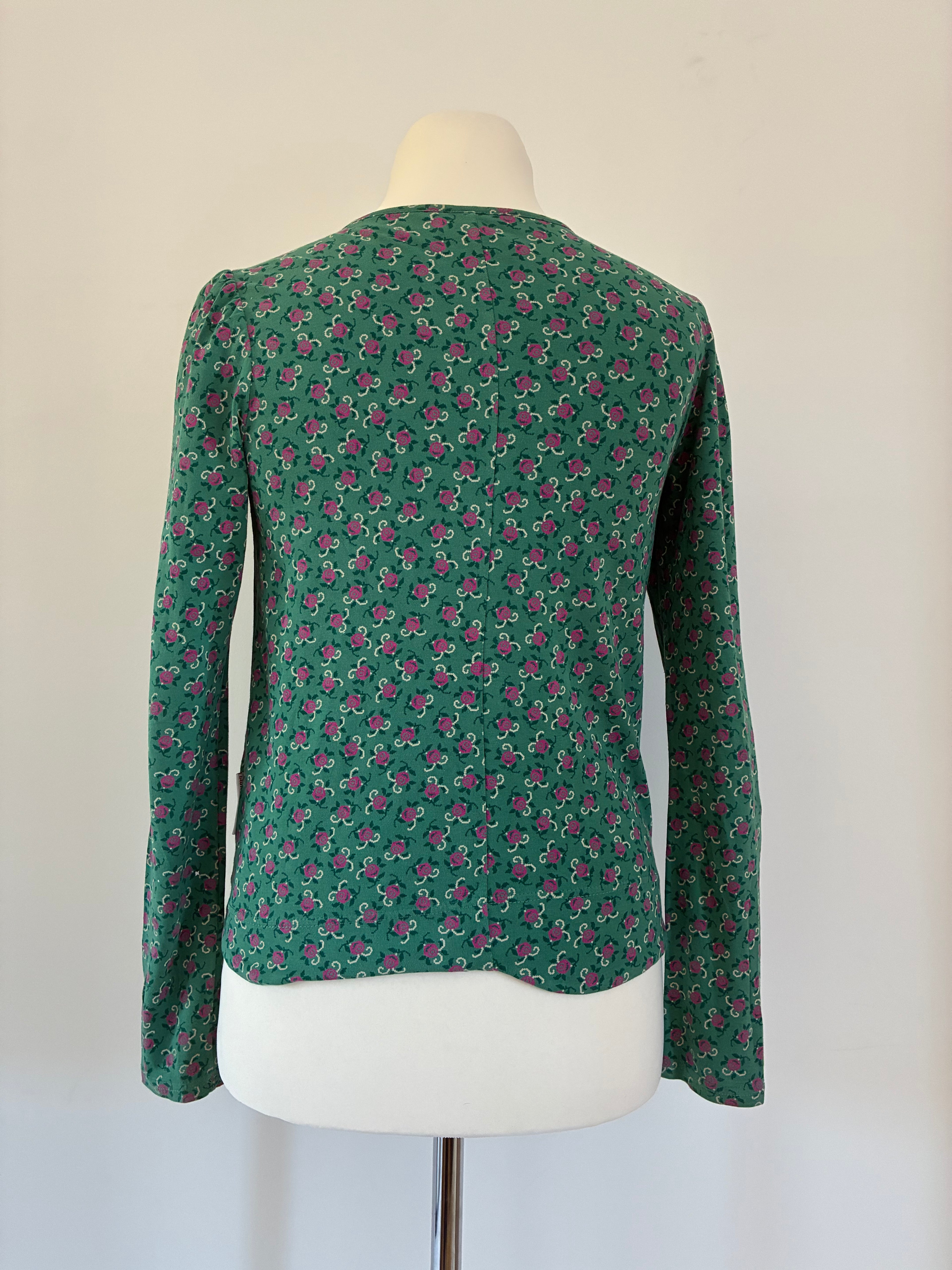 Blutsgeschwister Jacke in Grün mit Blumenmuster – Größe S / 36