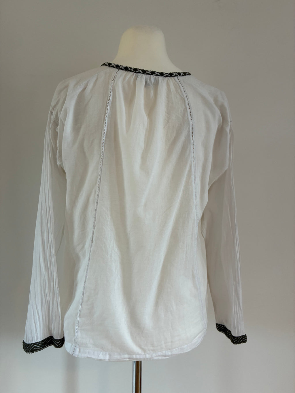 Noa Noa Baumwollbluse mit Stickerei im Boho-Stil – Größe M / 38