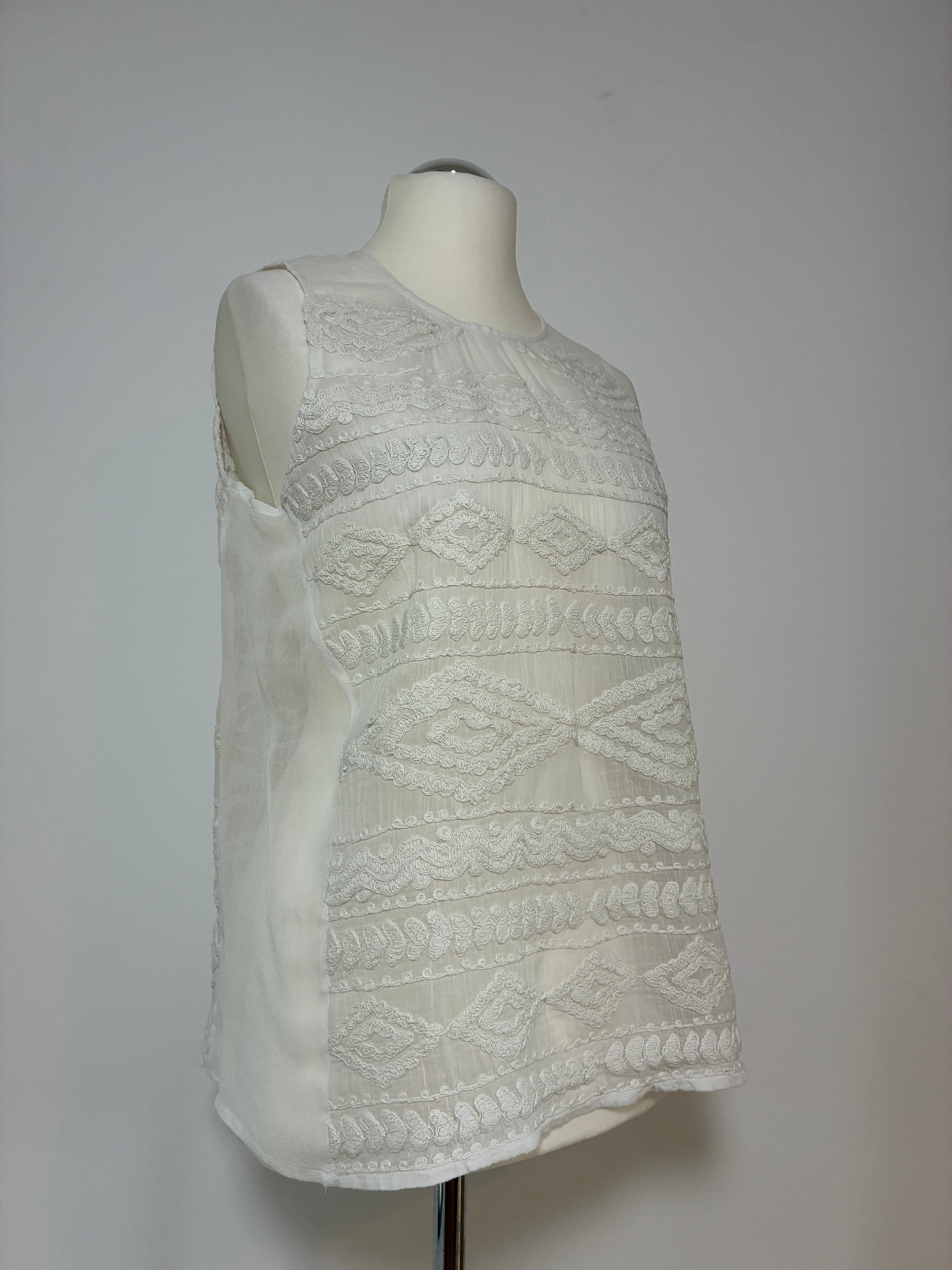 Noa Noa Sommerbluse mit Stickerei – Größe XL / 42 – Neu mit Etikett