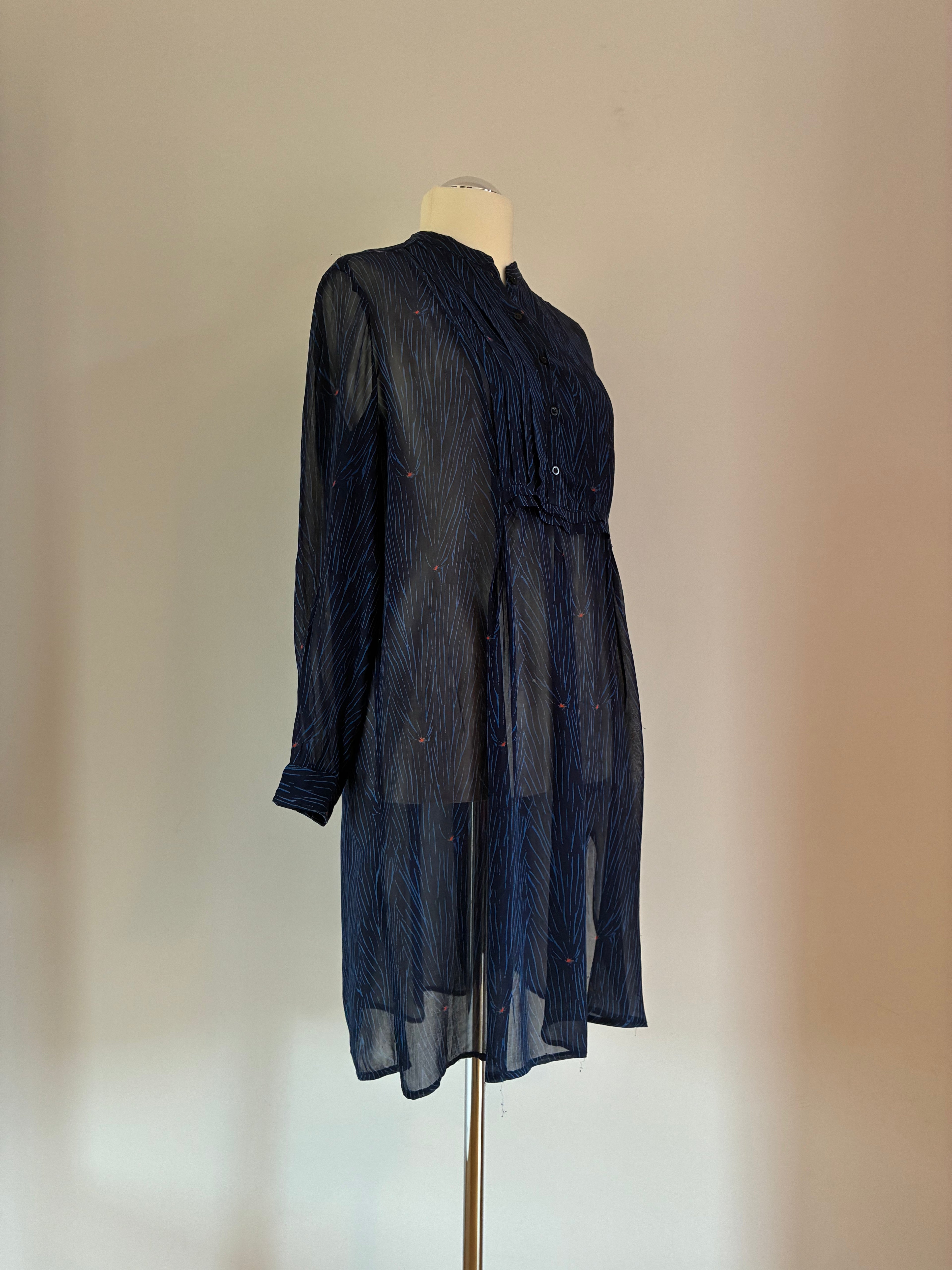 Charmantes Noa Noa Kleid Größe S 36 in Blau-Rot mit feinem Muster