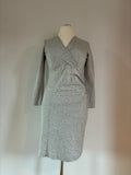 Noa Noa Wickelkleid Gr. 36 – grau, weich und taillenbetont