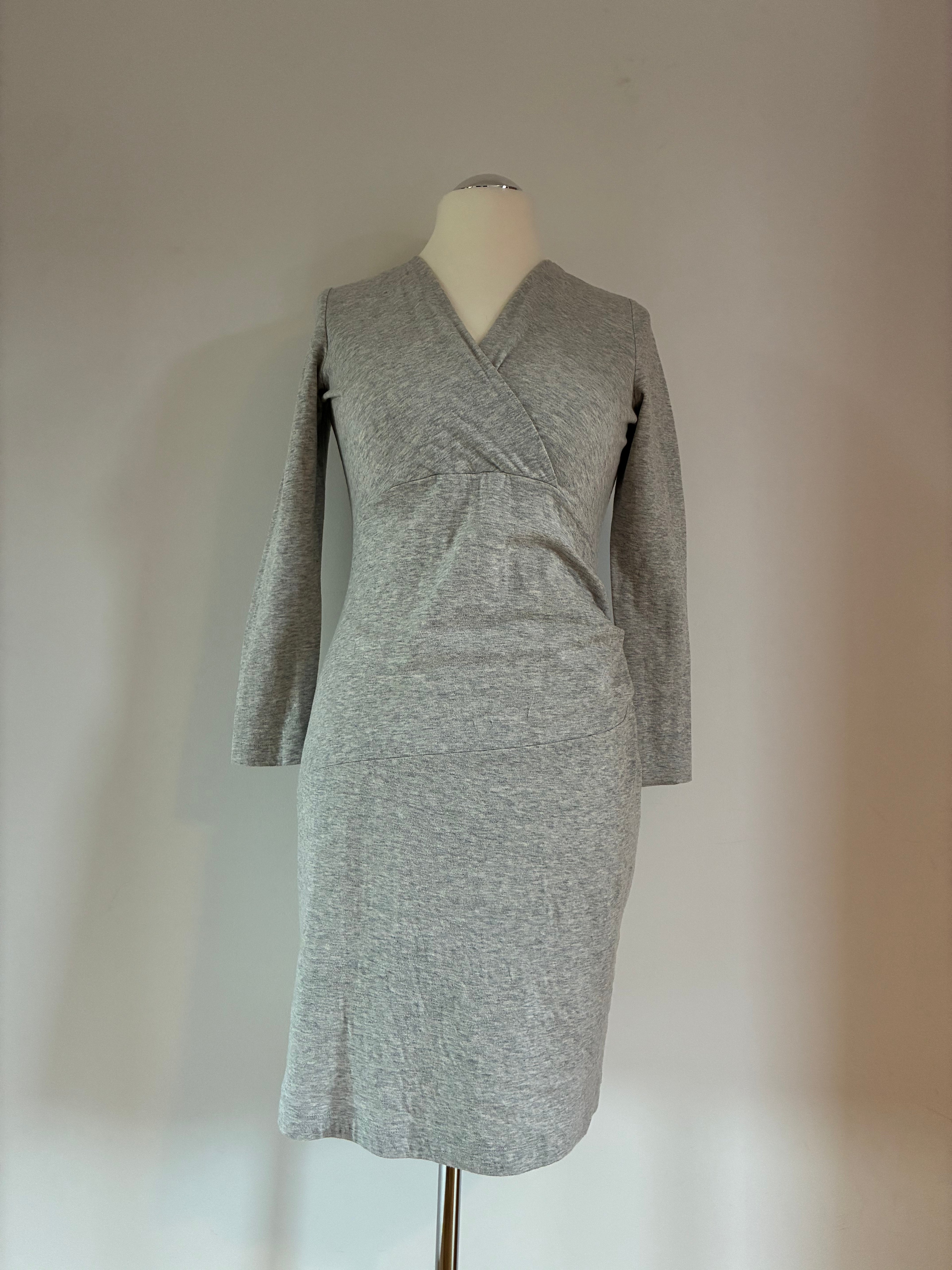 Noa Noa Wickelkleid Gr. 36 – grau, weich und taillenbetont