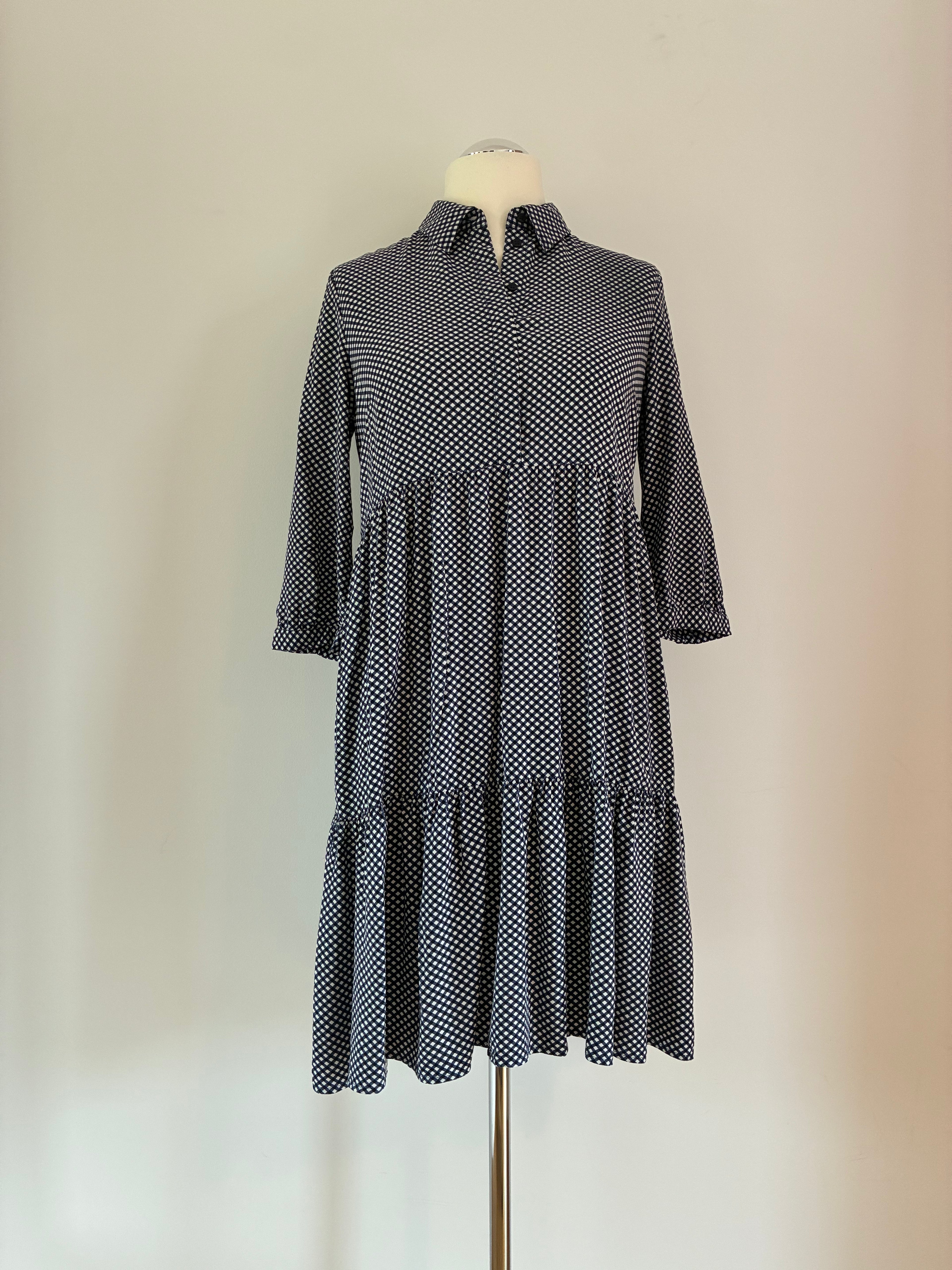 Zero Hemdblusenkleid Gr. 38 – blau-weiß kariert