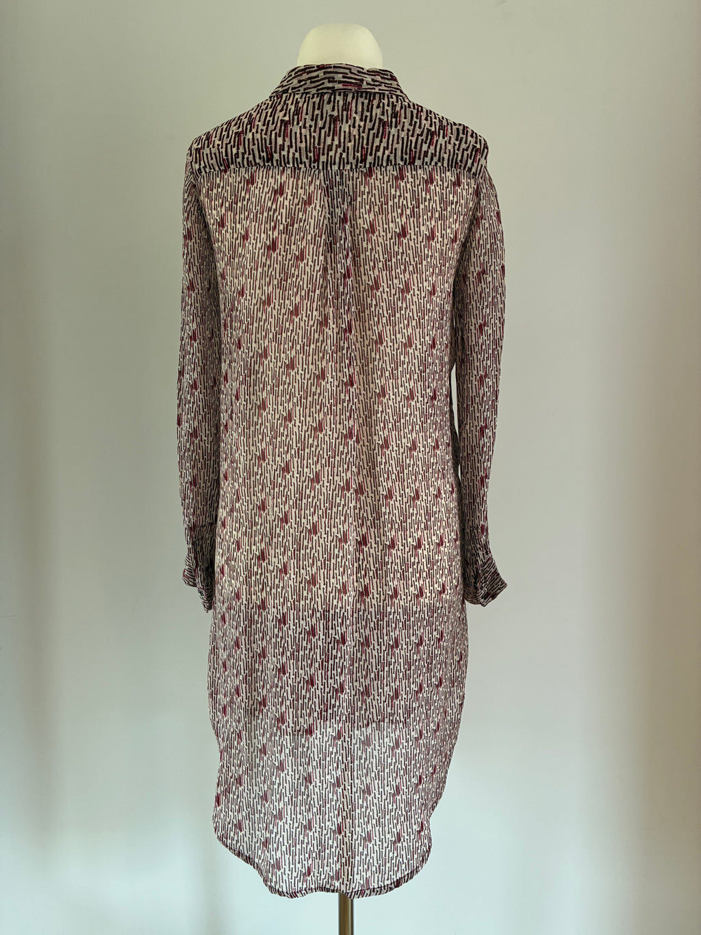 Transparentes Noa Noa Kleid Gr. 36 in Creme und Rot