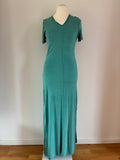 Cream Maxikleid Gr. 36 – türkis, bodenlang und mit Seitenschlitzen