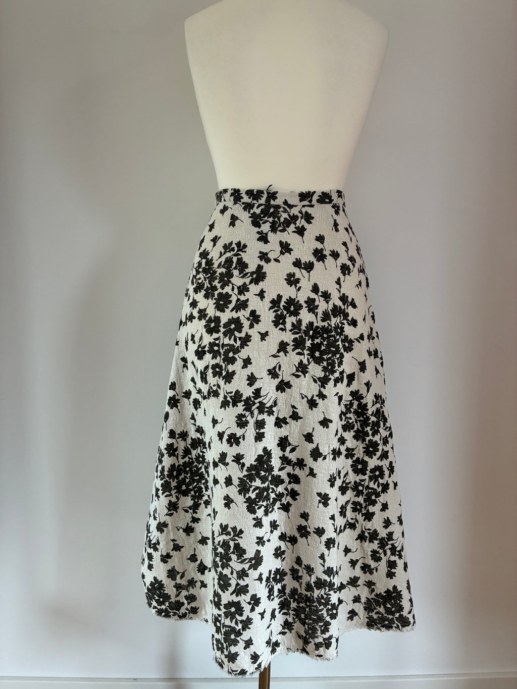 Dorothee Schumacher Midirock Größe 2 36 in Creme und Dunkelgrün – neu mit Etikett