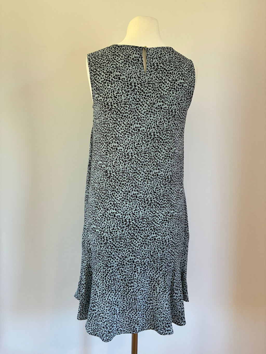 Stilvolles OPUS Kleid Größe M 38 in Blau-Schwarz mit Leopardenmuster – neu mit Etikett