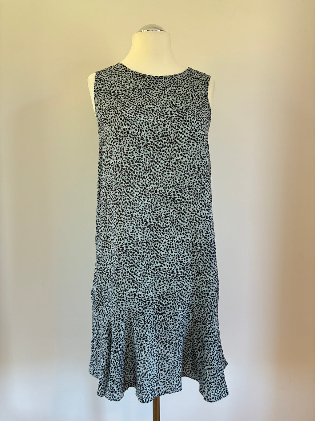 Stilvolles OPUS Kleid Größe M 38 in Blau-Schwarz mit Leopardenmuster – neu mit Etikett