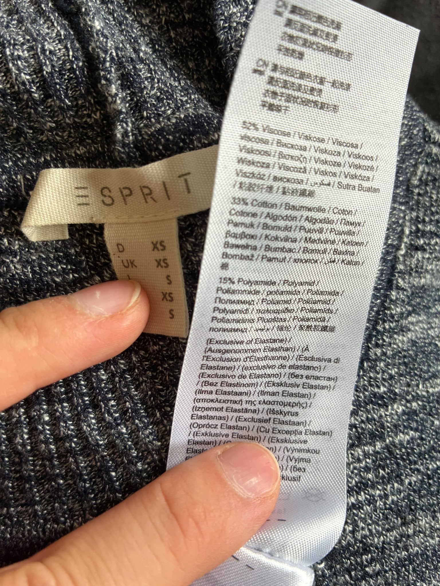 Ärmelloses Strick-Longtop in Melange-Optik