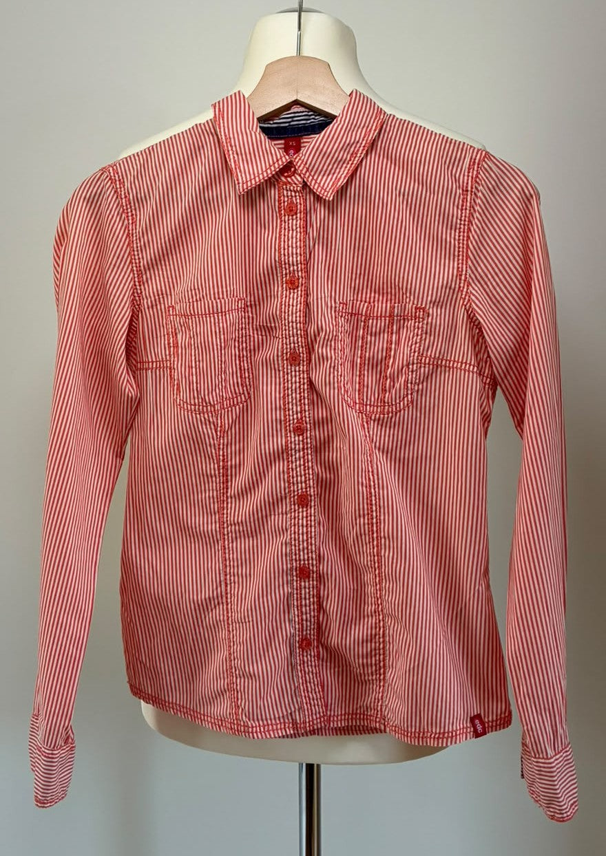 Edc by Esprit Bluse, Größe XS, Rot, Weiß, Vorderansicht